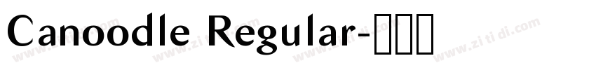 Canoodle Regular字体转换 Canoodle Regular字体转换